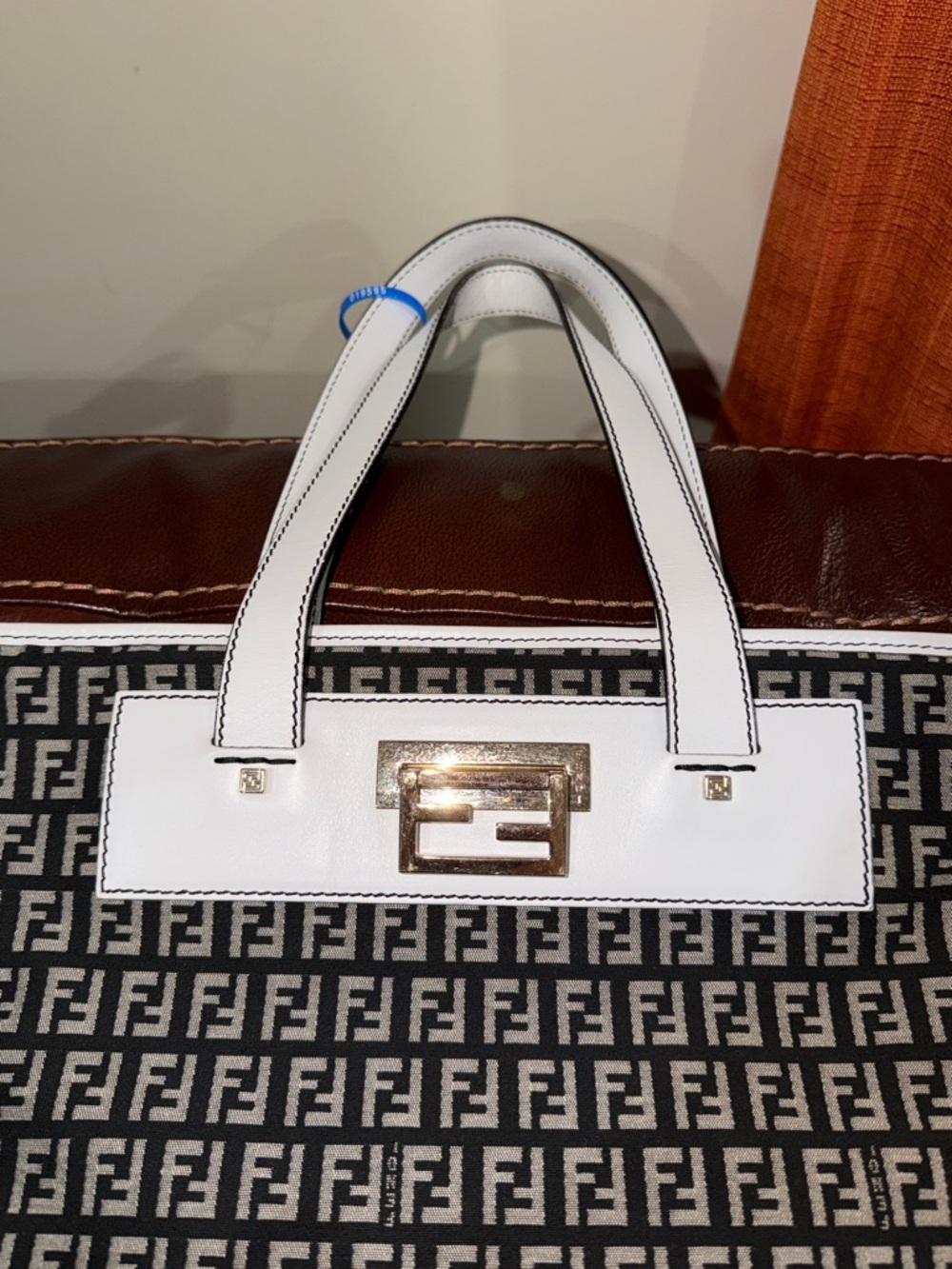 ‼️Authentic Fendi Zucchino Canvas Tote Shoulder Bag - Picture 3 of 16